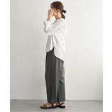 【接触冷感／UVカット】シアー7分袖フードシャツ | ikka  | 詳細画像6 