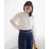 ホワイト | 襟フリル2WAYブラウス | ikka 