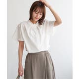 襟フリル2WAY半袖ブラウス | ikka  | 詳細画像13 