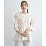 アイボリー | サッカーペプラムブラウス | ikka 