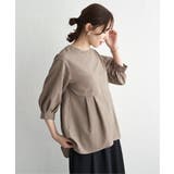 ブラウン | サッカーペプラムブラウス | ikka 