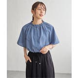 【接触冷感】襟フリル半袖ブラウス | ikka | 詳細画像8