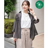 チャコール | 【お得だ値】シアーシャツアンサンブル【2点セット】 | ikka 
