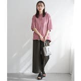 麻混ベルト付きイージーパンツ | ikka  | 詳細画像14 