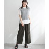 麻混ベルト付きイージーパンツ | ikka  | 詳細画像16 