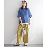 麻混ベルト付きイージーパンツ | ikka  | 詳細画像21 