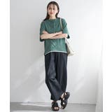 麻混ベルト付きイージーパンツ | ikka  | 詳細画像29 