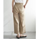 麻混ベルト付きイージーパンツ | ikka  | 詳細画像31 