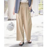 麻混ベルト付きイージーパンツ | ikka  | 詳細画像2 