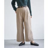ベージュ | デニム／チノワイドパンツ | ikka 