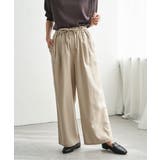 麻混ベルト付きイージーパンツ | ikka  | 詳細画像7 