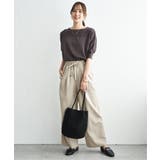 麻混ベルト付きイージーパンツ | ikka  | 詳細画像10 