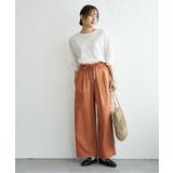 麻混ベルト付きイージーパンツ | ikka  | 詳細画像23 