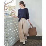 麻混ベルト付きイージーパンツ | ikka  | 詳細画像3 