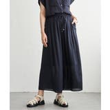 ネイビーブルー | 【セットアップ対応】冷感ボイルラップスカーチョ | ikka 