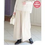 【雑誌InRed12月号掲載】スエードライクプリーツワイドパンツ【親子コーデ】 | ikka  | 詳細画像1 