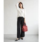 ジャガードプリーツワイドパンツ | ikka  | 詳細画像18 