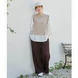 ジャガードプリーツワイドパンツ | ikka  | 詳細画像6 