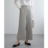 ブラウン | ツイルサイドベルトワイドパンツ | ikka 