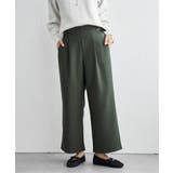 カーキ | ウーリッシュツイルワイドパンツ | ikka
