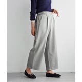 グレージュ | ウーリッシュツイルワイドパンツ | ikka
