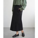 ブラック | GOKU楽Iラインタイトスカート | ikka 