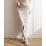 ベージュ | カットスエードタイトスカート | ikka 