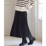 ブラック | ボンディングロングスカート | ikka 