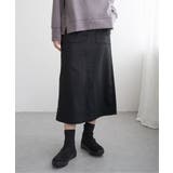 ブラック | ボンディングベイカースカート | ikka 