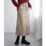 ベージュ | ボンディングベイカースカート | ikka 