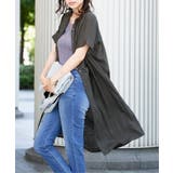 チャコール | レーヨン麻 半袖2WAYワンピース | ikka 