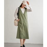 カーキ | 【2点セット】ジャンパースカートセット | ikka