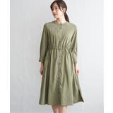 バンドカラーウエストドロストワンピース | ikka  | 詳細画像8 