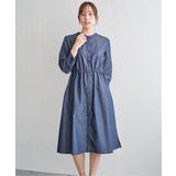 バンドカラーウエストドロストワンピース | ikka  | 詳細画像12 