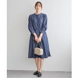 バンドカラーウエストドロストワンピース | ikka  | 詳細画像14 