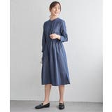 バンドカラーウエストドロストワンピース | ikka  | 詳細画像15 