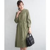 バンドカラーウエストドロストワンピース | ikka  | 詳細画像7 