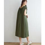 オリーブ | バックリボンカットワンピース | ikka