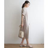 異素材配色切り替えワンピース | ikka  | 詳細画像8 