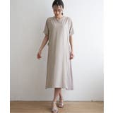 異素材配色切り替えワンピース | ikka  | 詳細画像12 