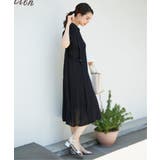 異素材配色切り替えワンピース | ikka  | 詳細画像1 