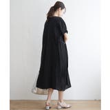 異素材配色切り替えワンピース | ikka  | 詳細画像5 