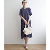 異素材配色切り替えワンピース | ikka  | 詳細画像6 