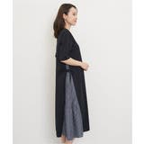 【親子コーデ】異素材切り替えサイドリボンワンピース | ikka  | 詳細画像6