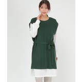 オリーブ | ニットベストアンサンブルワンピース | ikka