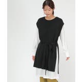 ブラック | ニットベストアンサンブルワンピース | ikka