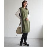 【2点セット】サイドボタンニットベストセットワンピース | ikka | 詳細画像7