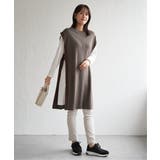 【2点セット】サイドボタンニットベストセットワンピース | ikka | 詳細画像9