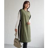 グリーンケイ | 【2点セット】サイドボタンニットベストセットワンピース | ikka