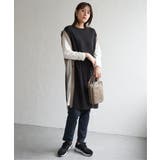 【2点セット】サイドボタンニットベストセットワンピース | ikka | 詳細画像3